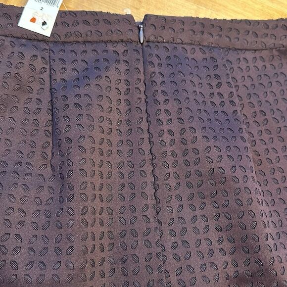 NWT Banana Republic pencil skirt eggplant with laser cut outs - Picture 5 of 7